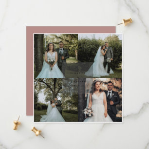 Simple Modern Rustic Pink Ampersand Photo Wedding Save The Date