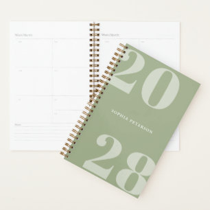 Simple Modern Sage Green Bold Typography Planner