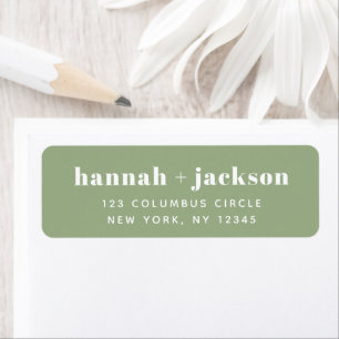 Simple Modern Sage Green Return Address