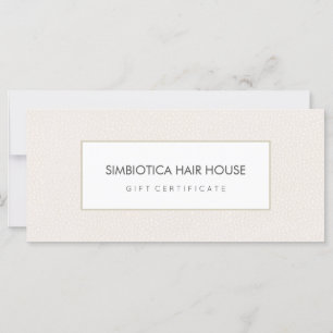 Simple Modern Salon Spa Pink Gift Certificate