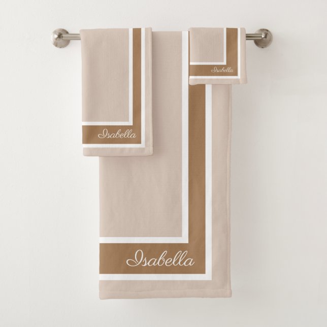 Simple Modern Sand Dollar Bath Towel Set (Insitu)