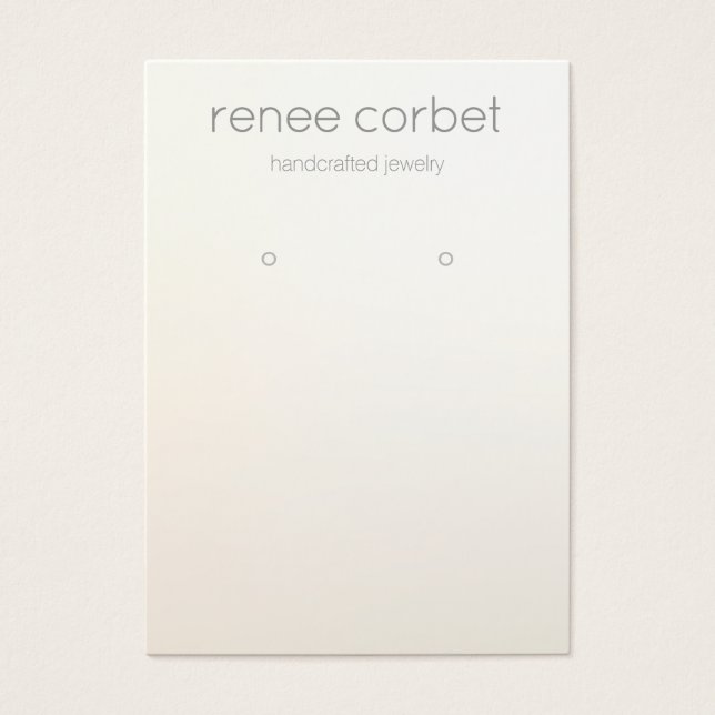 Simple Modern Satin Gold Earring Display Card (Front)