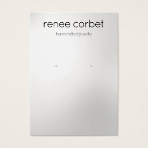 Simple Modern Satin Silver Earring Display Card