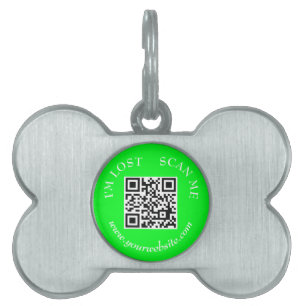 Simple Modern Scan me if Lost Dog Cat Scannable  Pet ID Tag