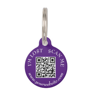 Simple Modern Scan me if Lost Dog Cat Scannable  Pet Tag