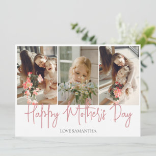 Simple Modern Script 3 Photo Happy Mothers Day