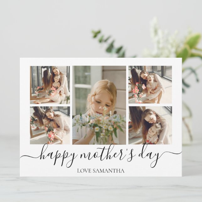  Simple Modern Script 5 Photo | Happy Mothers Day  (Standing Front)
