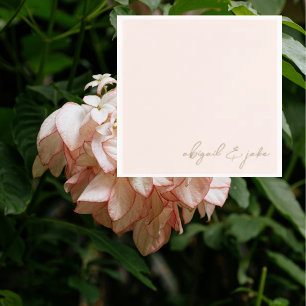 Simple Modern Script Blush Wedding  Napkins