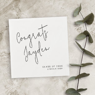 Simple Modern Script Congrads Graduate Napkin