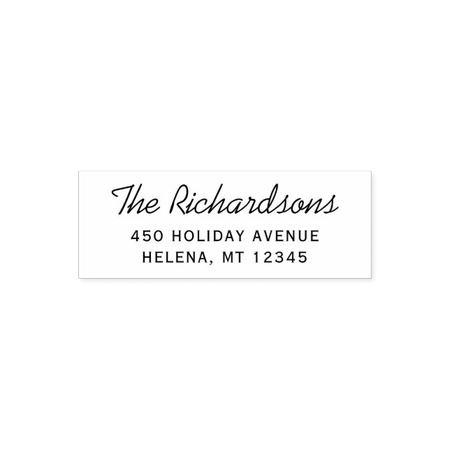 Simple Modern Script | Family or Wedding Self-inking Stamp (Design)