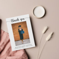 Simple Modern Script Graduation Photo