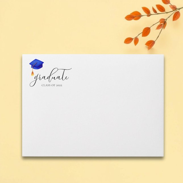 Simple Modern Script Graduation Return Address Envelope (Creator Uploaded)