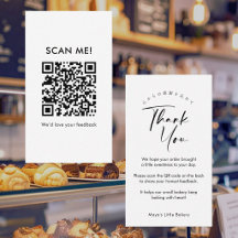 Simple Modern Script Leave a Review QR Code