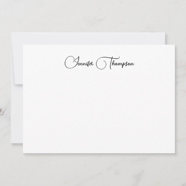 Simple Modern Script Personalise Card (Front)