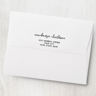 Simple Modern Script Personalised Address Envelope