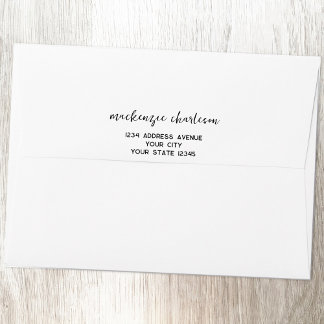 Simple Modern Script Personalised Address Envelope