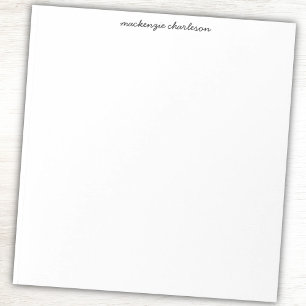 Simple Modern Script Personalized Name Notepad