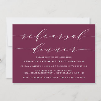 SIMPLE MODERN SCRIPT | REHEARSAL DINNER INVITATION