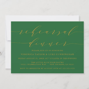 SIMPLE MODERN SCRIPT   REHEARSAL DINNER INVITATION