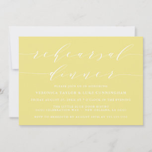 SIMPLE MODERN SCRIPT   REHEARSAL DINNER INVITATION