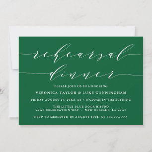 SIMPLE MODERN SCRIPT   REHEARSAL DINNER INVITATION