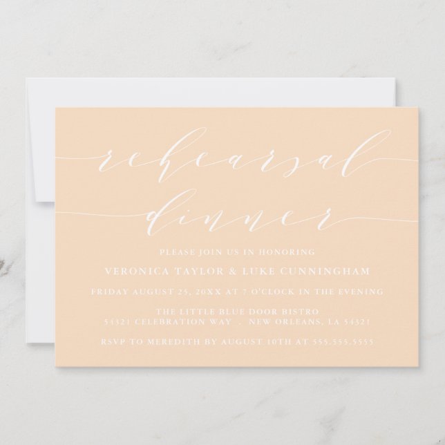 SIMPLE MODERN SCRIPT | REHEARSAL DINNER INVITATION (Front)