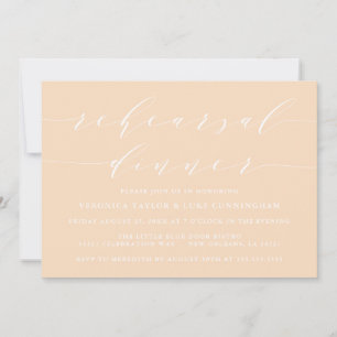 SIMPLE MODERN SCRIPT REHEARSAL DINNER INVITATION