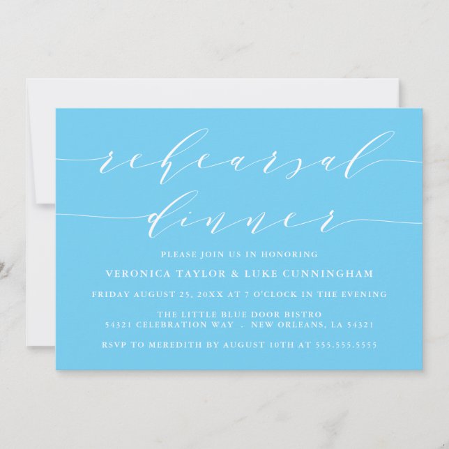 SIMPLE MODERN SCRIPT | REHEARSAL DINNER INVITATION (Front)
