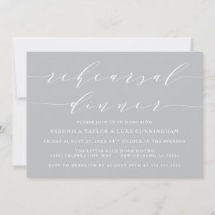 SIMPLE MODERN SCRIPT   REHEARSAL DINNER INVITATION