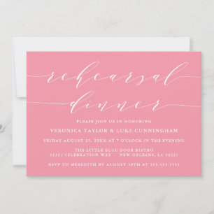 SIMPLE MODERN SCRIPT REHEARSAL DINNER INVITATION