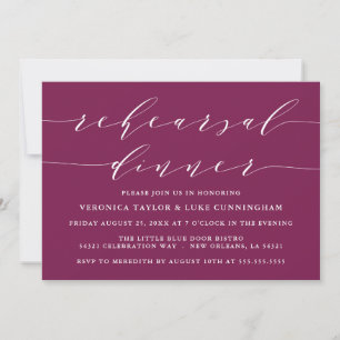 SIMPLE MODERN SCRIPT   REHEARSAL DINNER INVITATION