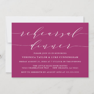 SIMPLE MODERN SCRIPT | REHEARSAL DINNER INVITATION