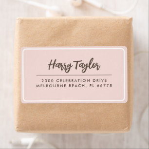 Simple Modern  Script Return Address 