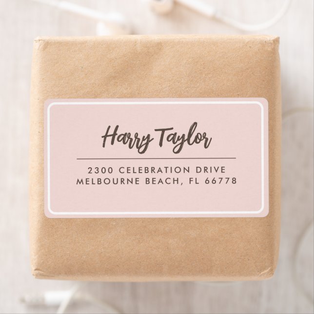 Simple Modern  Script Return Address  (Insitu)