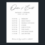 Simple Modern Script Wedding Order of Events Sign<br><div class="desc">Introducing our Simple Modern Script Wedding Order of Events Sign - the perfect addition to any wedding ceremony! This minimalist design features a clean and simple serif font with a handwritten calligraphy script accent for a touch of elegance. With this beautiful wedding order of events sign, anyone can easily plan...</div>
