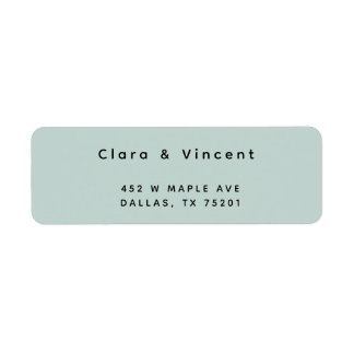 Simple Modern Sea Foam Return Address