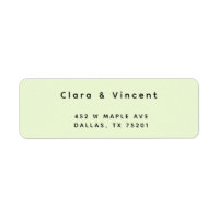 Simple Modern Sea Foam Return Address