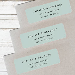 Simple Modern Sea Foam Return Address Label