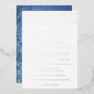 Simple Modern Silver Frozen Galaxy Wedding