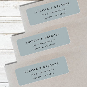Simple Modern Slate Return Address Label