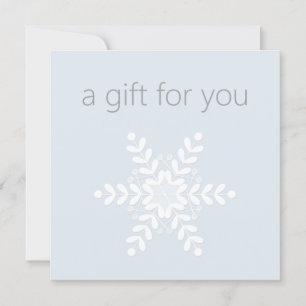 Simple Modern Snowflake Holiday Gift Certificate