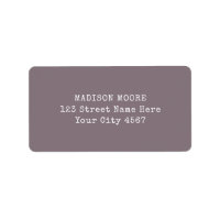 Simple Modern Solid Purple Typewriter Name