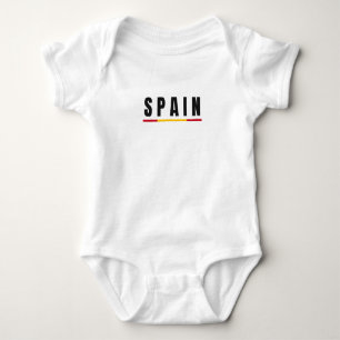 Simple Modern Spain Spanish Art Letter Souvenir Baby Bodysuit