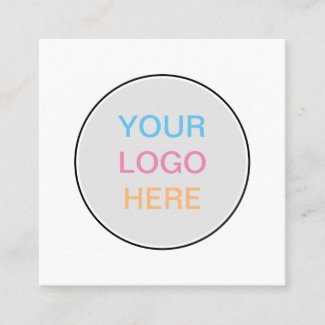 Simple Modern Square Add Your Logo Business Card