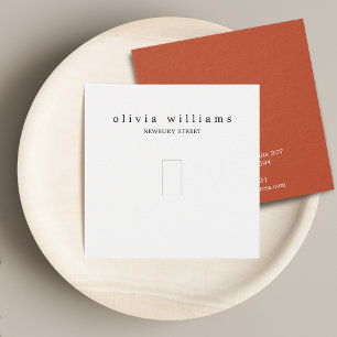 Simple Modern Square Ring Jewelry Display Card