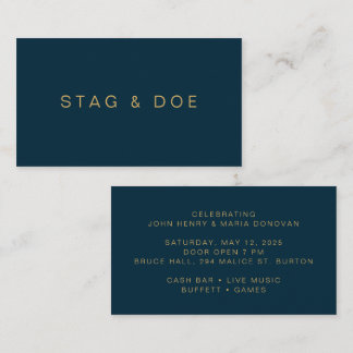 Simple modern Stag and Doe / Jack and Jill Tickets