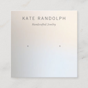 Simple Modern Stud Earring Jewellery Display Square Business Card