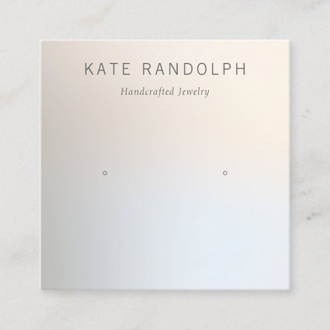 Simple Modern Stud Earring Jewellery Display Square Business Card (Front)