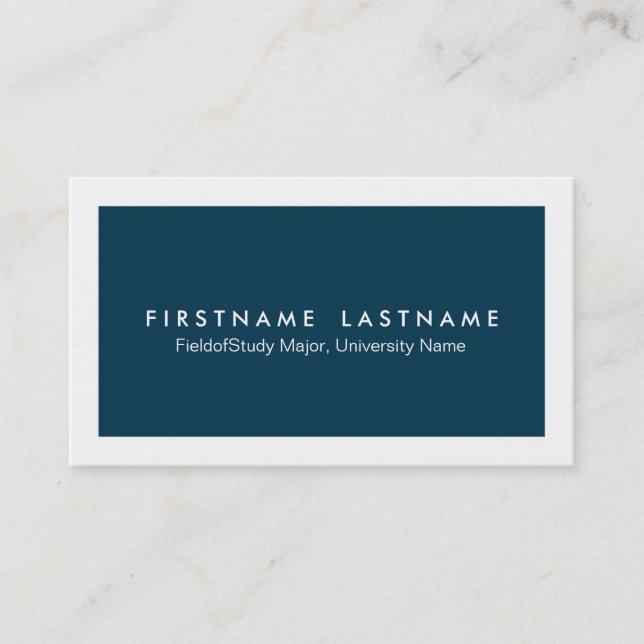 Simple Modern Student Business Cards (Front)