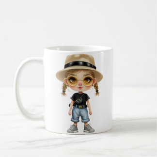 Simple Modern : Stylish Girl Coffee Mug